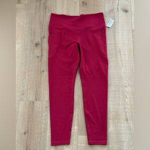 NWT Old Navy Powersoft High Rise Leggings 7/8 Length Size L Red